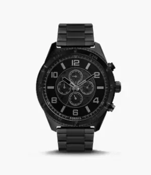 Fossil Men Brox Automatic Black Stainless Steel Watch