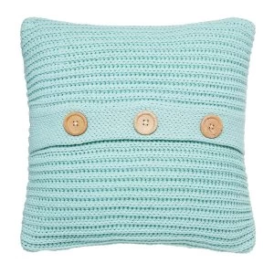 Catherine Lansfield Chunky Knit Cushion - Duck Egg