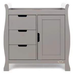 Obaby Stamford Sleigh Closed Changing Unit - Taupe Grey
