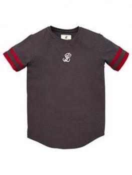 Illusive London Boys Tournament Short Sleeve T-Shirt - Grey, Size 13-14 Years
