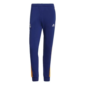 adidas Real Madrid 3-Stripes Sweat Tracksuit Bottoms Mens - Victory Blue / White / Lucky O