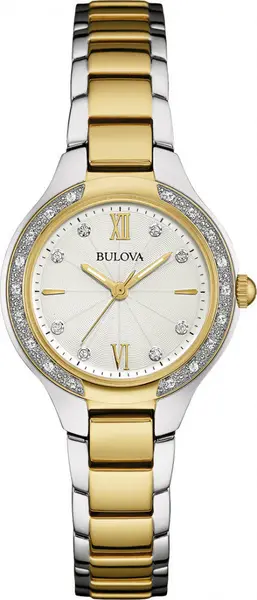 Bulova Watch Diamond Ladies - White BUL-255