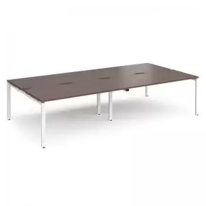 Adapt double back to back desks 3200mm x 1600mm - white frame and
