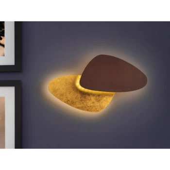 Schuller Contra - Integrated LED Wall Light, Rust, Golden Bread,