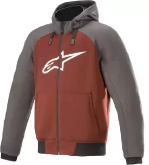 Alpinestars Chrome Sport Motorcycle Hoodie, grey-red Size M grey-red, Size M