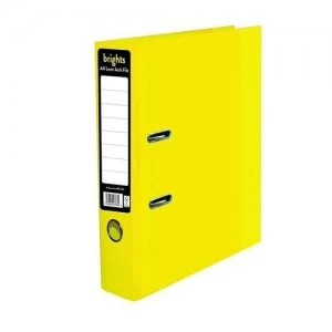 Pukka Brights Lever Arch File A4 Yellow Box of 10