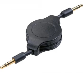VIVANCO 46215 3.5mm Retractable Aux Cable - 1.1 m