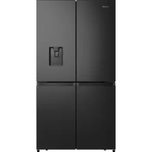 Hisense RQ758N4SWFE WiFi Connected Total No Frost American Fridge Freezer - Black - E Rated