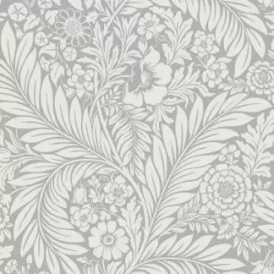 Belgravia Decor Florence Leaf Grey Wallpaper