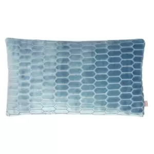 Rialta Geometric Rectangular Cushion Sky, Sky / 30 x 50cm / Polyester Filled