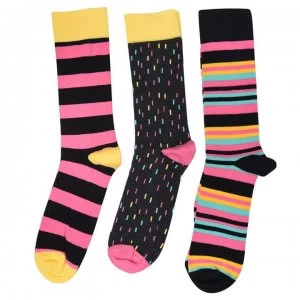 Happy Socks 3 Pack Socks - Pink