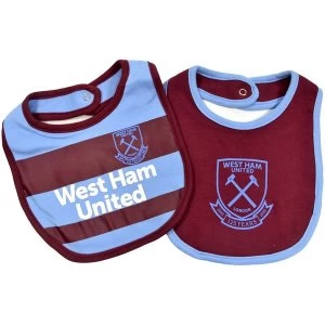 West Ham Two Pack Bib Set Home And Away One Size