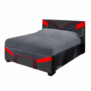 X Rocker Cerberus Small Double Gaming Ottoman Bed, Red
