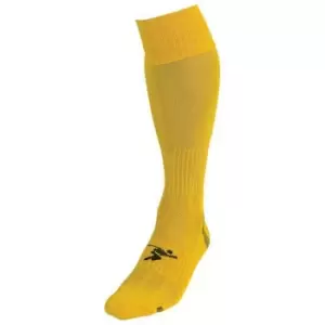Precision Childrens/Kids Pro Plain Football Socks (12 UK Child-2 UK) (Yellow)