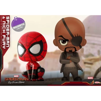 Hot Toys Cosbaby Marvel Spider-Man: Far From Home (Size S) - Spider-Man & Nick Fury (Set of 2)