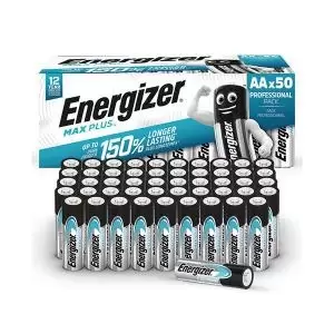 Energizer Max Plus AA Alkaline Batteries Pack of 50 E303865500 ER44493