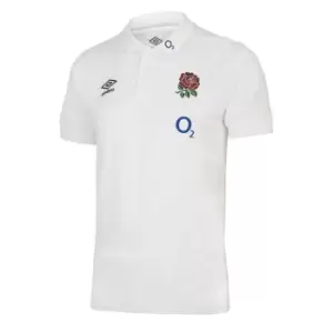 Umbro England Rugby Polo Shirt Mens - White