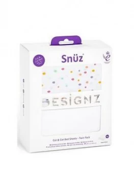 Snuz Cot & Cot Bed 2 Pack Fitted Sheet
