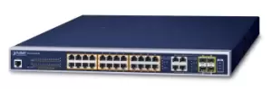 PLANET GS-4210-24P4C network switch Managed L2/L4 Gigabit Ethernet...