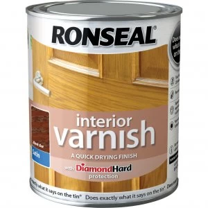 Ronseal Interior Satin Quick Dry Varnish Dark Oak 250ml