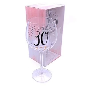 Luxe Birthday Gin Glass with Rose Gold Foil - 30