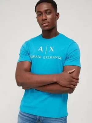 Armani Exchange Classic Logo T-Shirt &ndash; Blue Size M, Men