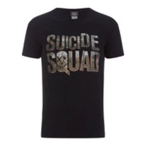 DC Comics Mens Suicide Squad Logo T-Shirt - Black - XL