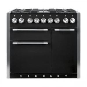 Mercury MCY1000DFAB 93130 100cm Dual Fuel Range Cooker in Black