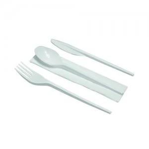 Knife Fork Spoon and Napkin Meal Pack Pack of 250 MEALPACK4