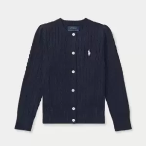 Polo Ralph Lauren Girls Cable Knit Cardigan - Hunter Navy - 4 Years