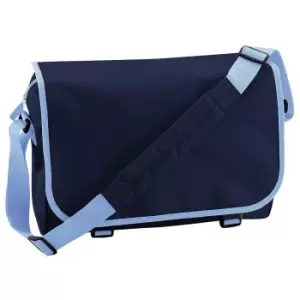 Bagbase Adjustable Messenger Bag (11 Litres) (one Size, French Navy/Sky Blue)
