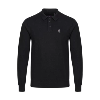 Luke Sport Magestic Long Sleeve Polo Shirt - Black