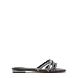Aldo Rossie Flat Sandals - Black