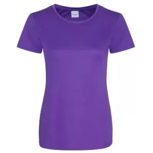 AWDis Just Cool Womens/Ladies Girlie Smooth T-Shirt (M) (Purple)