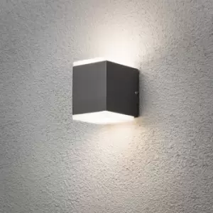 Monza Outdoor Modern Up Down Wall Light LED Dark Grey, IP54