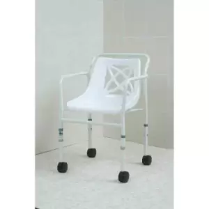 Nrs Healthcare Height Adjustable Mobile Shower Chair