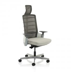 Adroit Exo Posture Chair Mesh Back With Fabric Seat Charcoal Grey