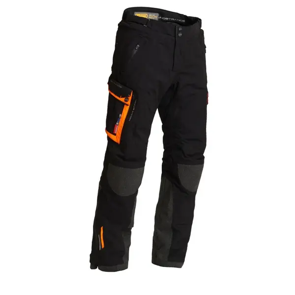 Lindstrands Textile Pants Sunne Black Orange Size 48