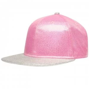 Crafted Bling Flat Peak Cap Junior Girls - Pink