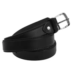 Forest Belts Mens One Inch Bonded Real Leather Belt (Medium (32a-36a)) (Black)