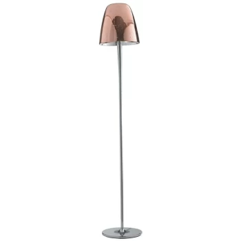 Fan Europe Ares - Dome Floor Lamp with Glass Shade, Bronze, Chrome, E14
