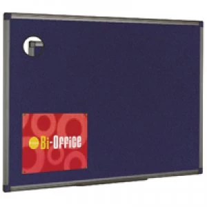 Bi-Office Felt Board 1200x900mm Blue Aluminium Finish FB1443186
