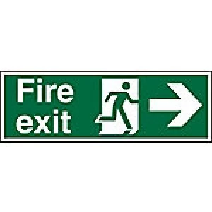 Fire Exit Sign Right Arrow Acrylic 10 x 30 cm