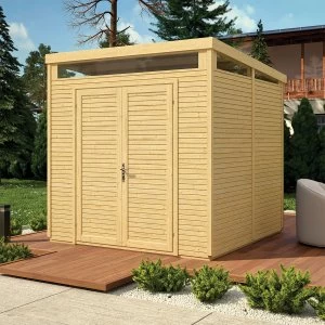 Rowlinson 8 x 8 Pent Security Shed - Unpainted Natural