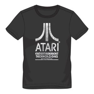 ATARI - Entertainment Technologies Logo Mens Small T-Shirt - Black