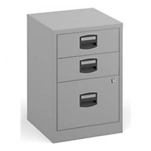 Bisley Filing Cabinet with 3 Lockable Drawers BPFA3G 413 x 400 x 672mm Goose Grey