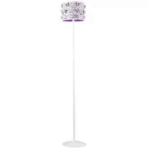 Onli Titilla Childrens Floor Lamp With Shade, White, Purple