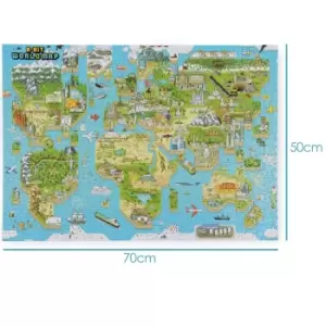 Bopster 8-bit World Map Pixel Jigsaw Puzzle 1000Pcs