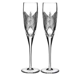 Waterford Wedding happiness flute pair