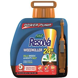 Resolva 24H Ready To Use Weedkiller Power Pump 5L